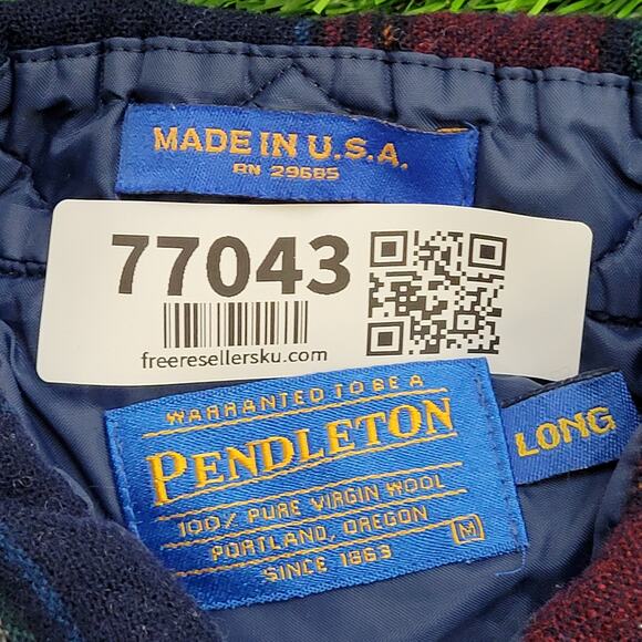 Vintage Pendleton Wool Plaid Shirt Medium 21x27 Elbow-Patch USA - Picture 7 of 11